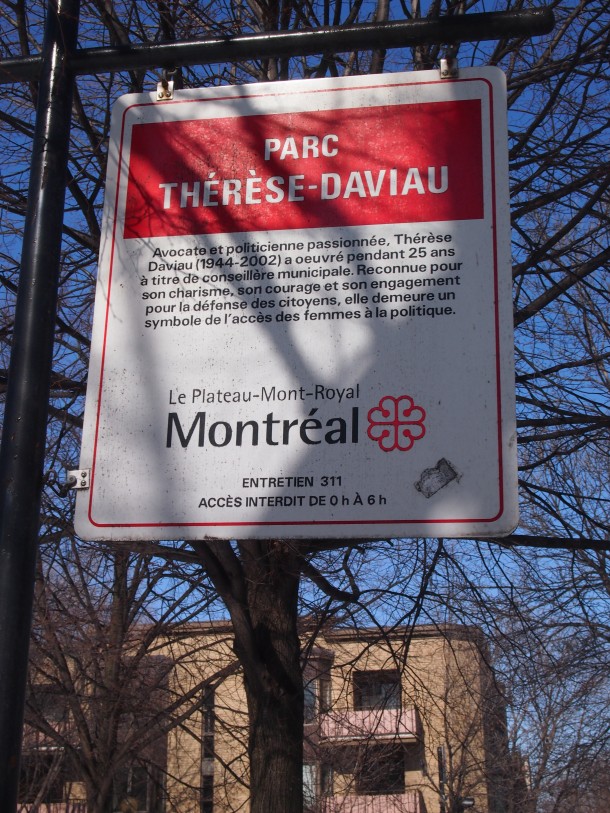 Parco Thérèse Daviau, Montreal